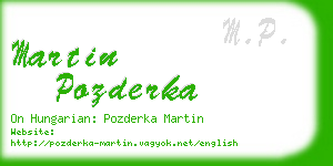 martin pozderka business card